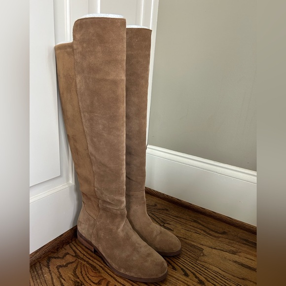 Sole Society Tan Suede Knee High Boots, Size 9 - Picture 1 of 10